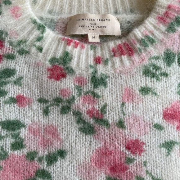 Sezane Amaya Sweater in Ecru/ Multicolor size medium - Picture 4 of 6